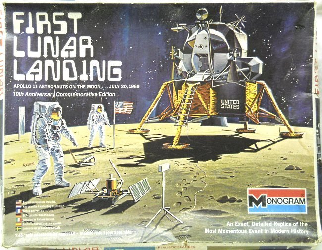 Monogram 1/48 First Lunar Landing Apollo 11 Astronauts on the Moon, 5503 plastic model kit